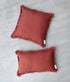 "Fringe Luxe" Linen Cushion Collection -  Modern Maroon