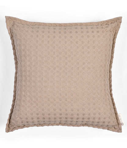 Waffle Cushion Cover - Oatmeal Beige (Set of 2)