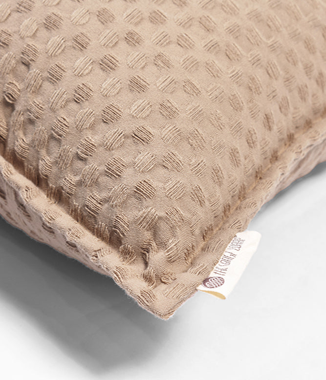 Waffle Cushion Cover - Oatmeal Beige (Set of 2)