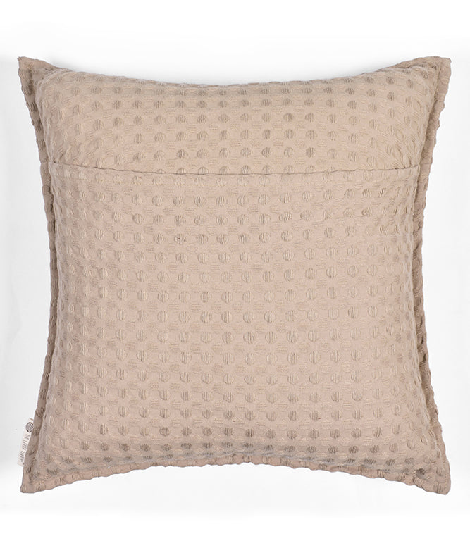 Waffle Cushion Cover - Oatmeal Beige (Set of 2)