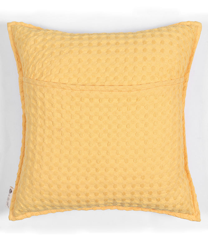 Waffle Cushion Cover - Yolk Yellow (Set of 2)