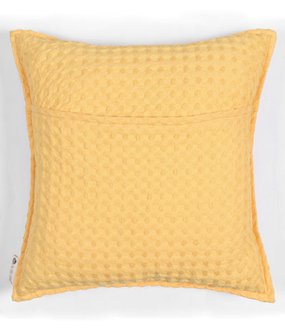 Waffle Cushion Cover - Yolk Yellow (Set of 2)