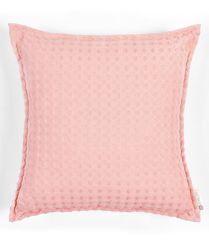 Waffle Cushion Cover - Petal Pink (Set of 2)