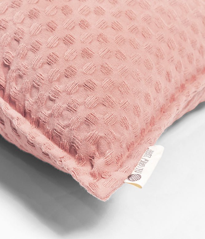 Waffle Cushion Cover - Petal Pink