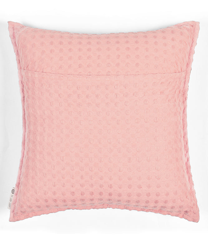 Waffle Cushion Cover - Petal Pink