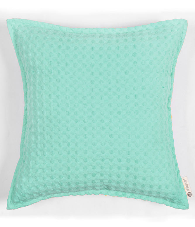 Waffle Cushion Cover -  Icy Mint (Set of 2)