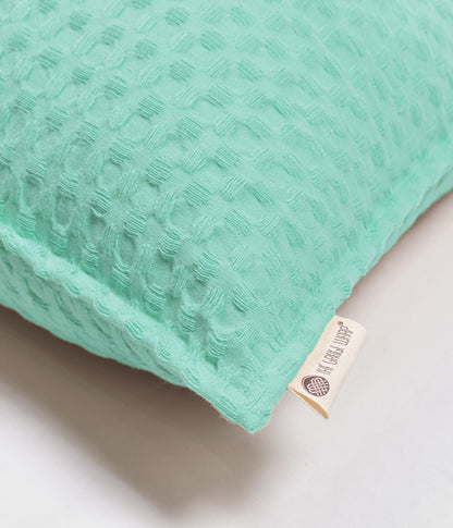 Waffle Cushion Cover -  Icy Mint (Set of 2)