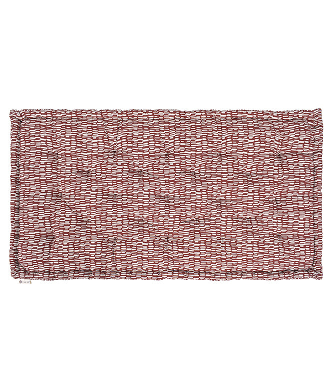 Abstract Geo Floor Bed Mattress (Maroon & White)