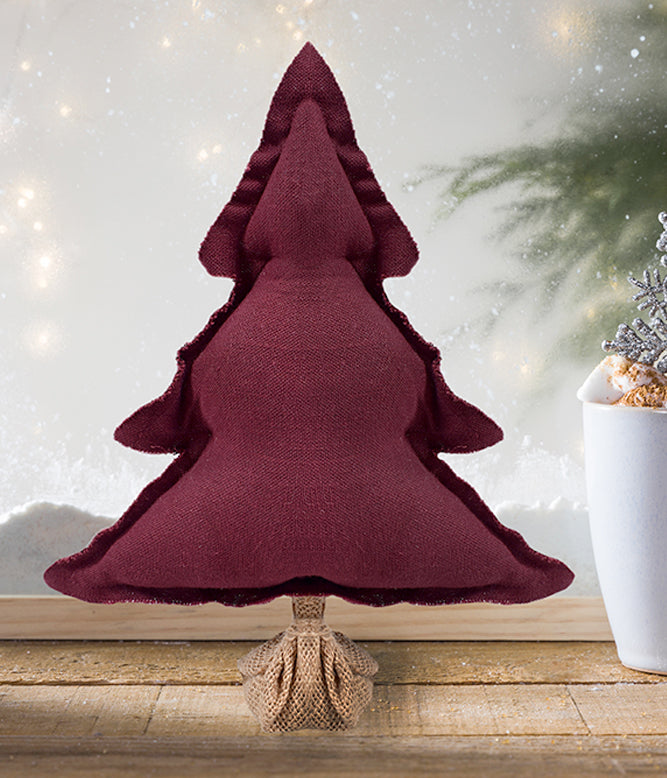 Festive Mini Christmas Tree (Maroon) - TGW