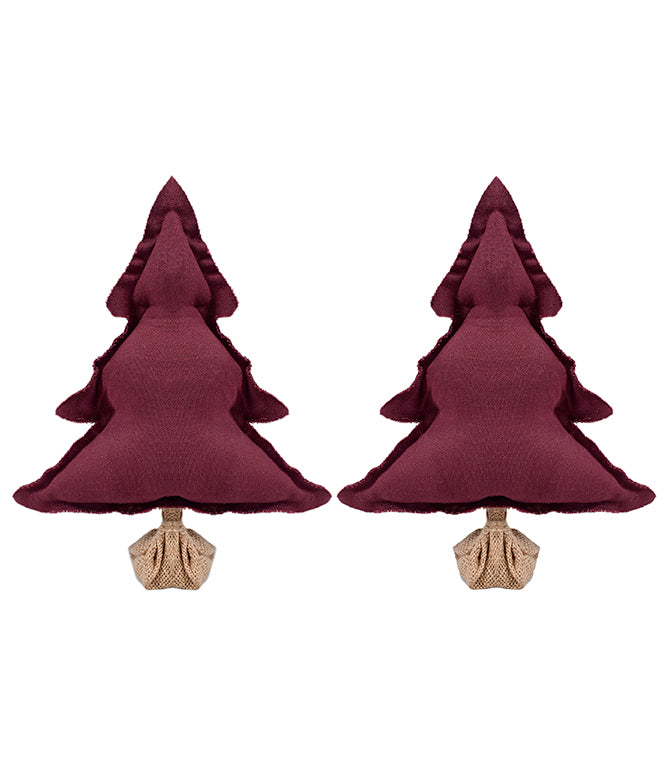 Festive Mini Christmas Tree (Maroon) - TGW