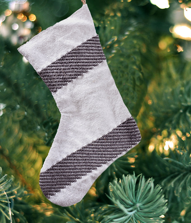 Sustainable Fabric Ornaments (Grey &amp; Ivory) - TGW