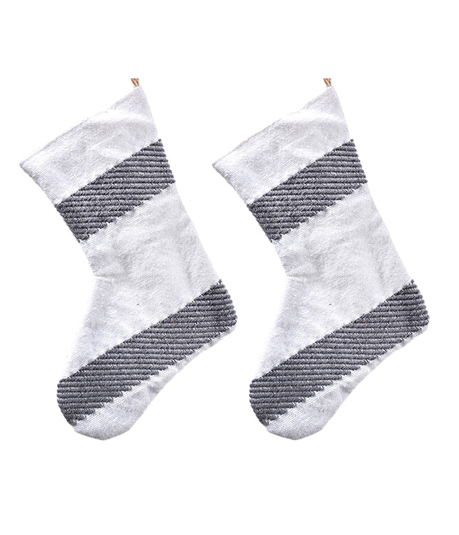 Sustainable Fabric Ornaments (Grey & Ivory) - TGW