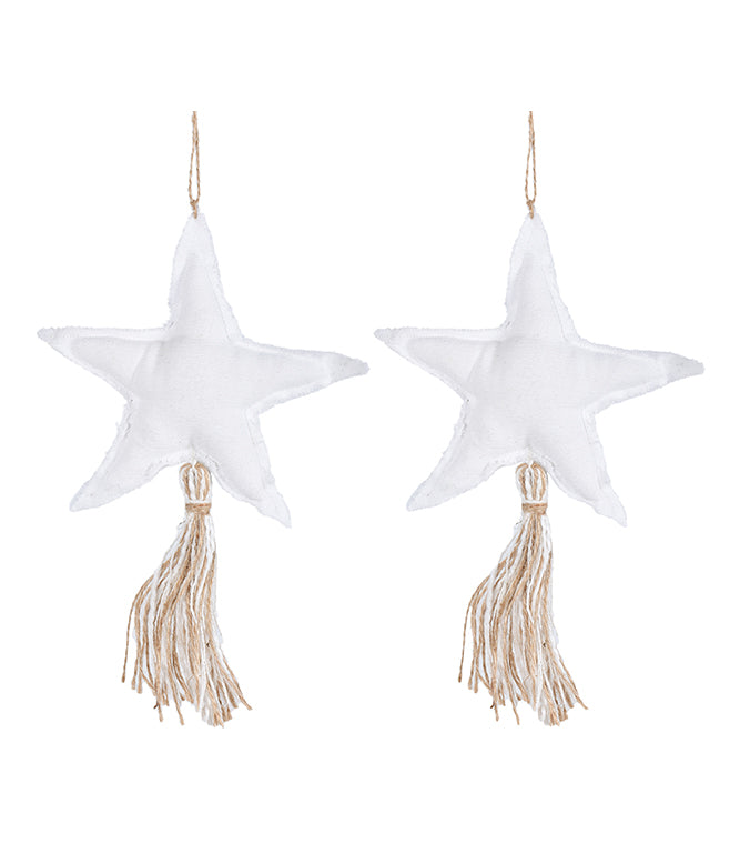 Sustainable Fabric Ornaments Star (Natural & Ivory) - TGW
