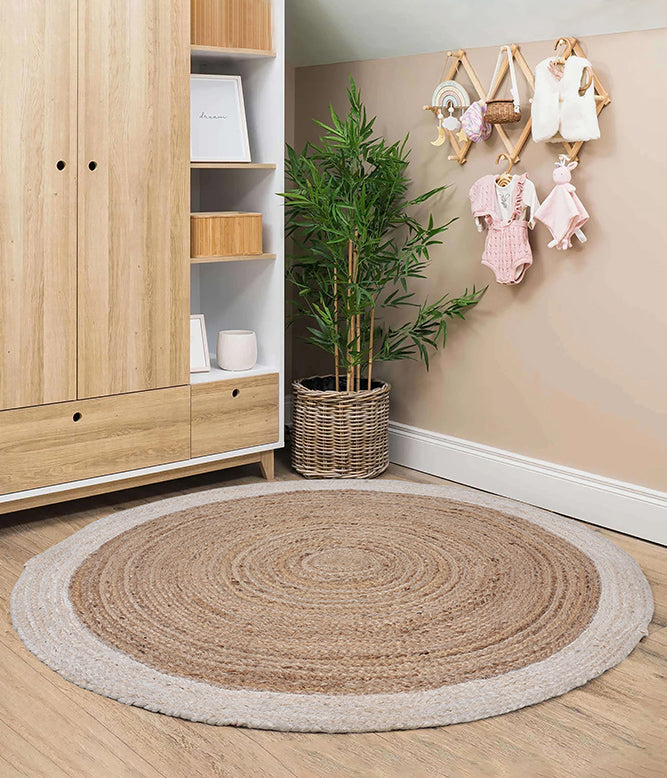 Colour Band Jute Rug (OffWhite) - TGW