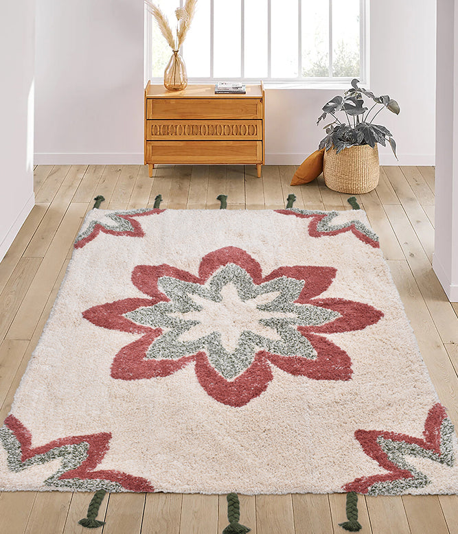 Ruhe Tufted Floral Rug - TGW