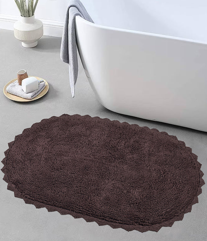 CLOUD WALK OVAL BATH MAT - BROWN - TGW