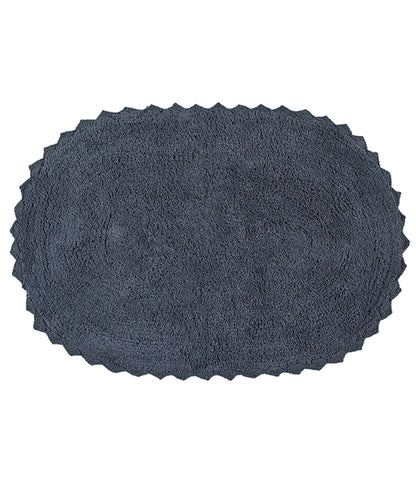 CLOUD WALK OVAL BATH MAT - DARK GREY - TGW