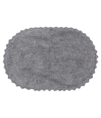 CLOUD WALK OVAL BATH MAT - LIGHT GREY - TGW