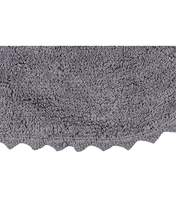 CLOUD WALK OVAL BATH MAT - LIGHT GREY - TGW