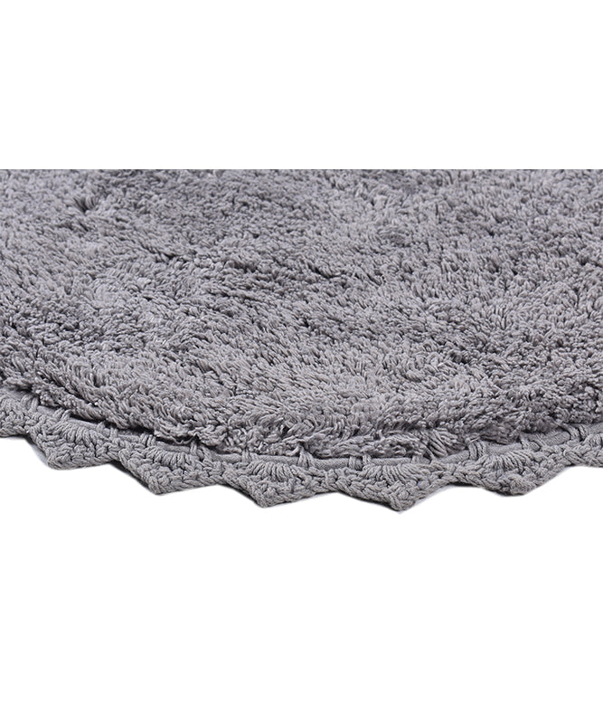 CLOUD WALK OVAL BATH MAT - LIGHT GREY - TGW