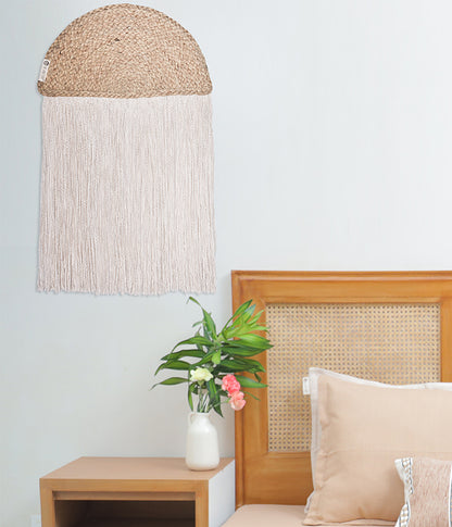 Fringed Moon Wall Hanging - Pristine Ivory