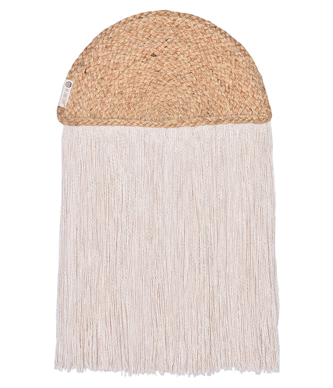 Fringed Moon Wall Hanging - Pristine Ivory