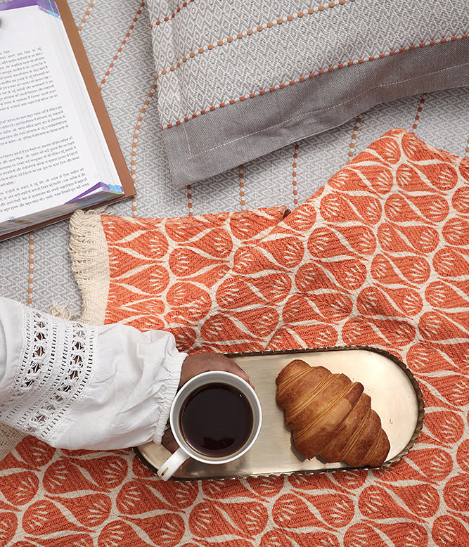 Whimsy Orange Throw