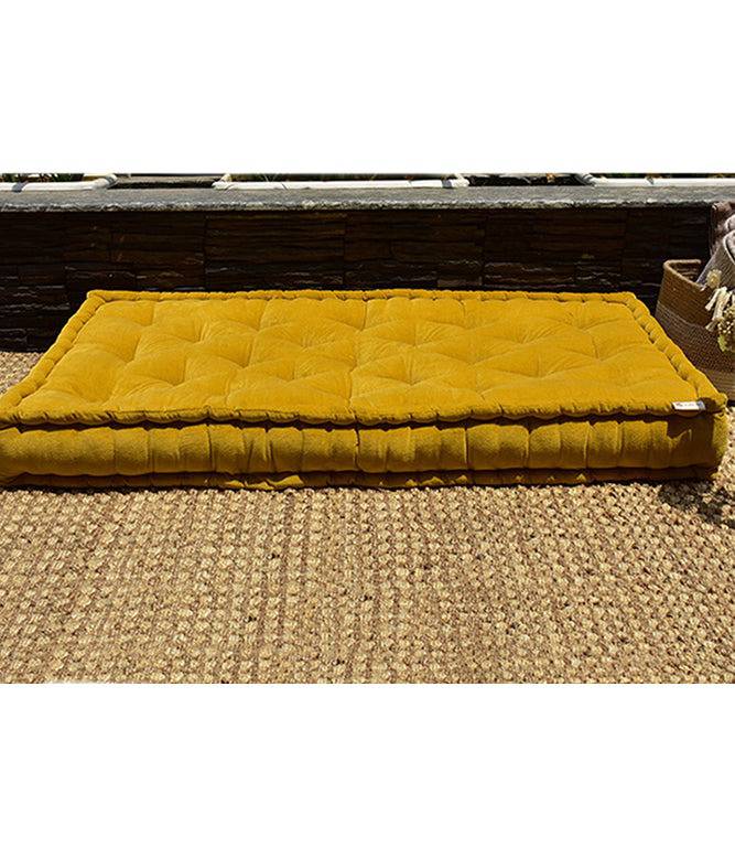 Colour Blocking Velvet Mattress (Ocre) - TGW