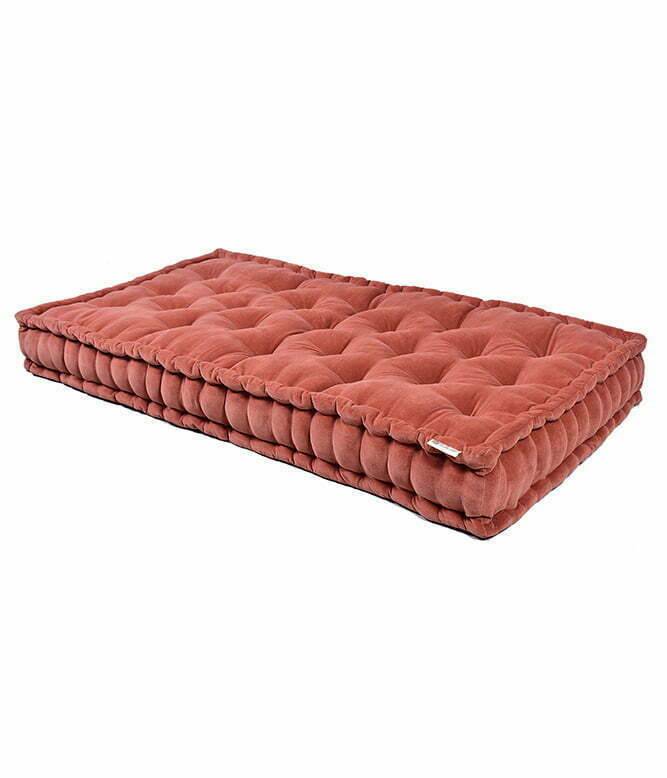 Colour Blocking Velvet Mattress (Rust) - TGW