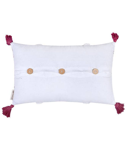 Atrisuta Fringed Cushion Cover (Muted Scarlet) - TGW