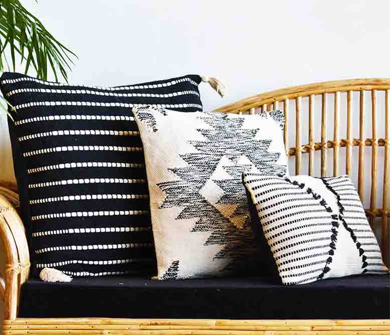 Black Lush Cushion Cover - TGW