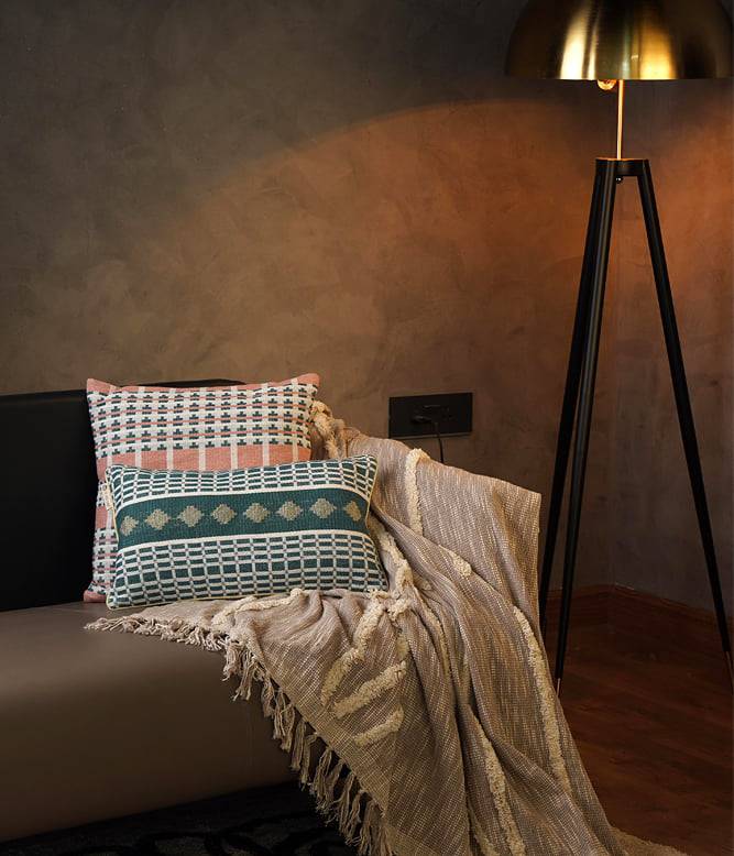 Blocked Meraki Lumbar Cushion Cover - TGW