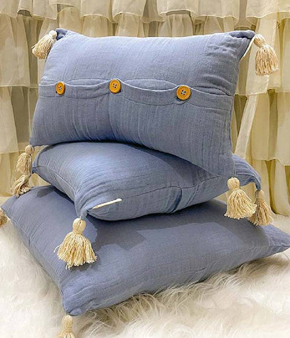 Chiffon Blue Cushion Cover - TGW