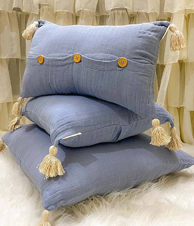 Chiffon Blue Cushion Cover - TGW