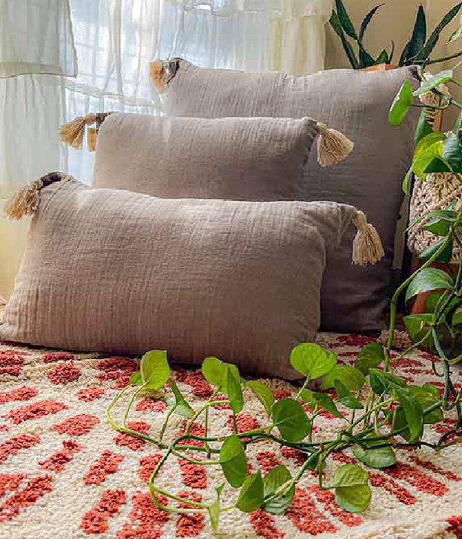 Chiffon Grey Cushion Cover - TGW