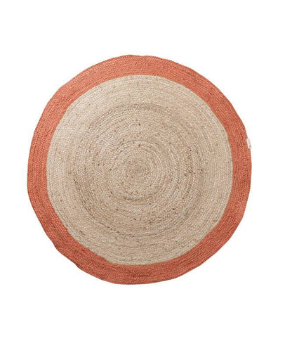 Colour Band Jute Rug (Rust) - TGW