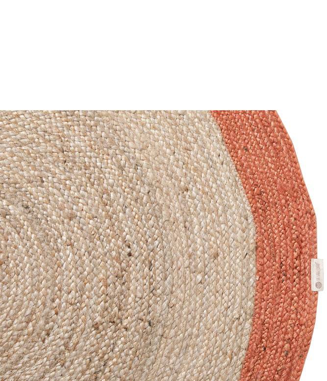 Colour Band Jute Rug (Rust) - TGW