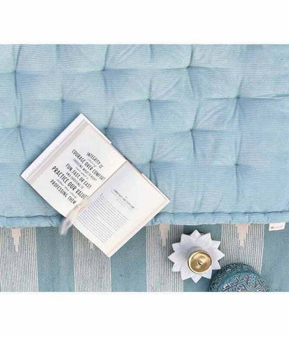 Colour Blocking Corduroy Mattress (Aqua) - TGW