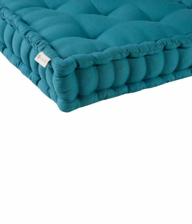 Colour Blocking Floor Cushion (Teal) - TGW