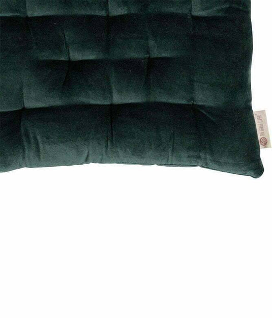 Colour Blocking Velvet Chairpad (Green) TGW