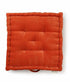 Colour Blocking Velvet Floor Cushion (Orange Peel) - TGW
