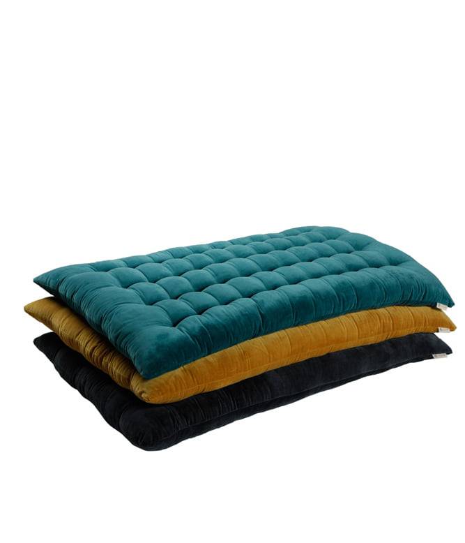 Colour Blocking Velvet Futon (Teal) - TGW