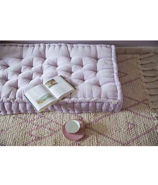 Colour Blocking Velvet Mattress (Lilac) - TGW