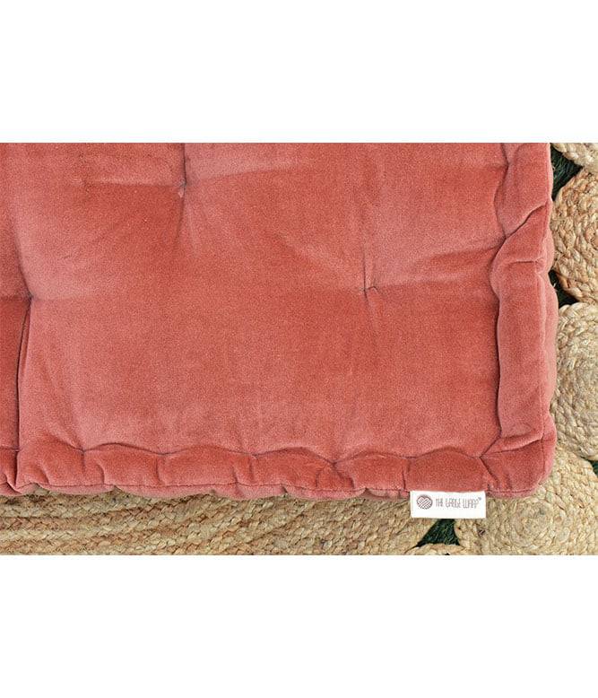 Colour Blocking Velvet Mattress (Rust) - TGW