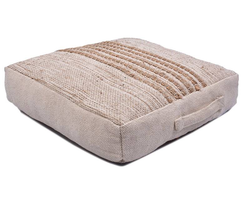 COTTON JUTE STRIPE CLUSTER FLOOR CUSHION - TGW