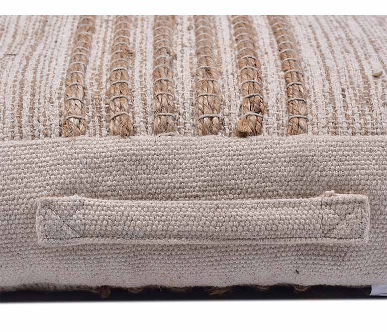 COTTON JUTE STRIPE CLUSTER FLOOR CUSHION - TGW