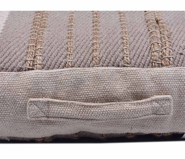 COTTON JUTE STRIPE FLOOR CUSHION - TGW