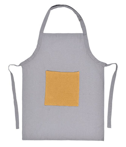 Culinary Companions - Chic Grey &amp; Ochre Apron - TGW