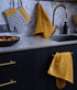 Culinary Companions - Chic Grey & Ochre Glove & pot holder combo - TGW