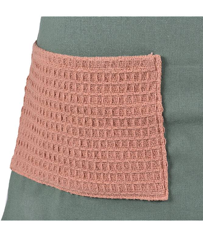 Culinary Companions - Sage Green &amp; Rose Pink Waist Apron - TGW